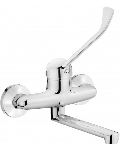 Wall-mounted washbasin mixer with lever Clinic