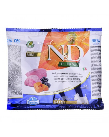FARMINA N&D Pumpkin Dog Lamb & Blueberry Adult Mini - dry dog food - 100 g