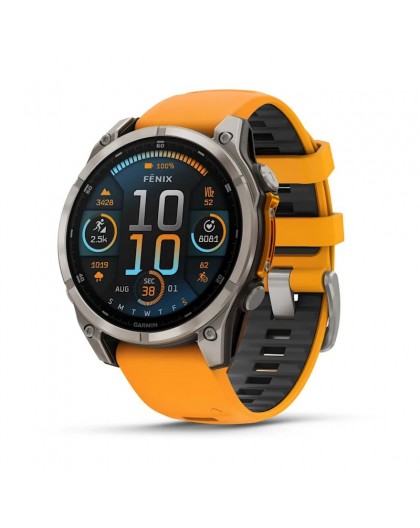 Garmin fenix 8 3.56 cm (1.4") AMOLED 47 mm Digital 454 x 454 pixels Touchscreen Graphite Wi-Fi GPS (satellite)