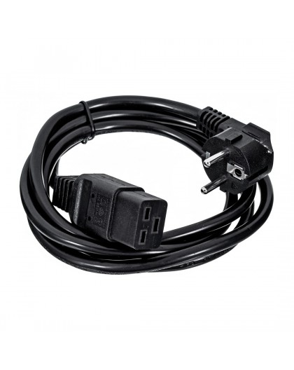 Gembird Type F/C19 1.8m Black Power plug type F C19 coupler