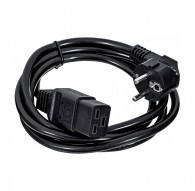 Gembird Type F/C19 1.8m Black Power plug type F C19 coupler