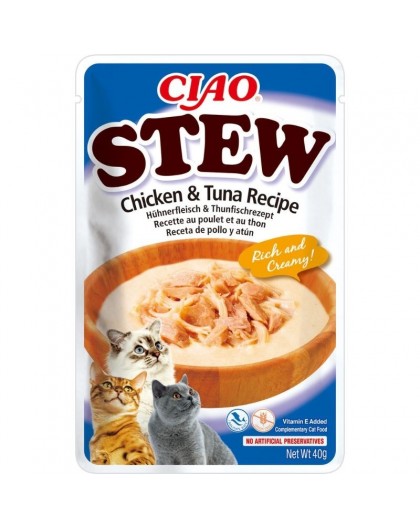 INABA Ciao Stew Chicken & Tuna - cat treats - 40g