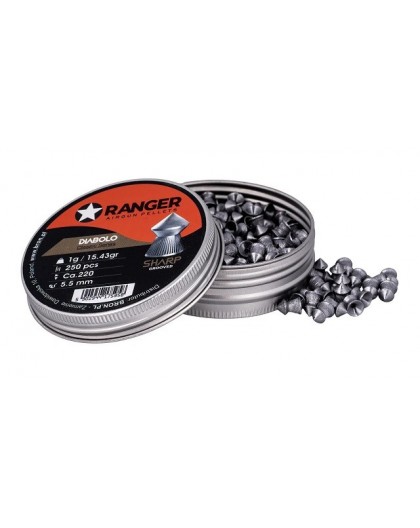 5,5 mm RANGER Diabolo Sharp 250 pcs.