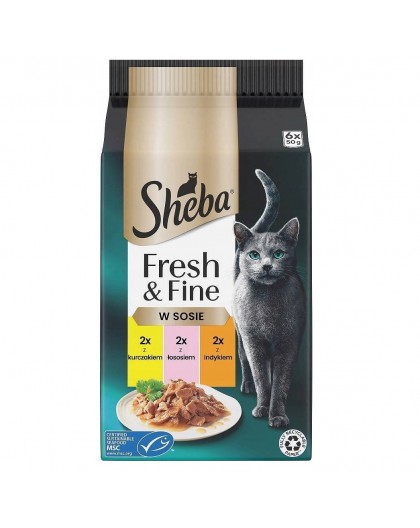 Sheba Fresh & Fine Mini Fish Dishes in Sauce 6 x 50g