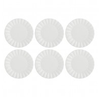 Set of 6 Ducale Salad Plates - White, 20 cm