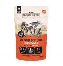 WIEJSKA ZAGRODA Beef with veal and catnip – wet food for cats – 100g