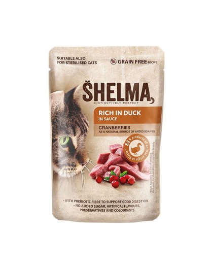 SHELMA Rikkalikus pardilihas kastmes - niisked kassitoidud - 85g