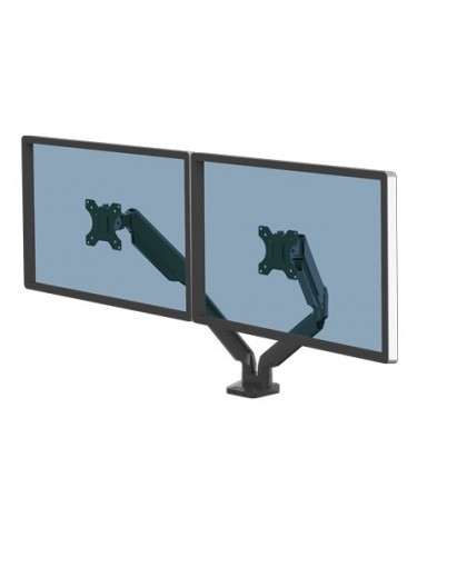 Fellowes Platinum Series Dual Monitor Arm - Monitor Mount for Two 8KG 40 Inch Screens - Adjustable Dual Monitor Desk Mount - Til