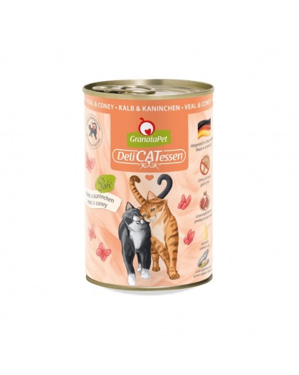 GRANATAPET DeliCATessen Veal and coney - wet cat food - 400g