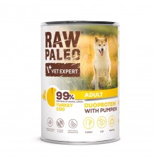 RAW PALEO Duoprotein Turkey & Cod Adult - wet dog food - 400g