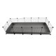C&C modular cage 5x2 pig rabbit hedgehog silver 180 x 75 x 37 cm