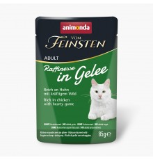ANIMONDA Vom Feinsten Adult Raffinesse in Jelly rich in Chicken with Game - Wet Cat Food - 85 g