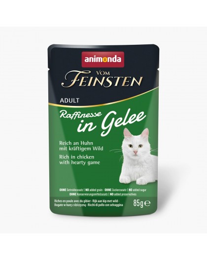 ANIMONDA Vom Feinsten Adult Raffinesse in Jelly rich in Chicken with Game - Wet Cat Food - 85 g