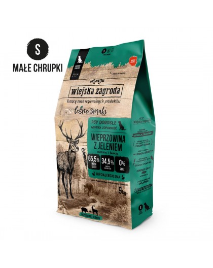 WIEJSKA ZAGRODA Forest Flavors Pork with Venison Crunchy S - dry food for dogs - 9kg