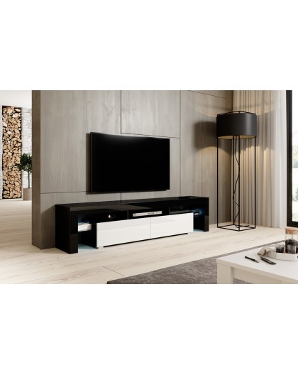 Cama TV stand TORO 200 black/white gloss