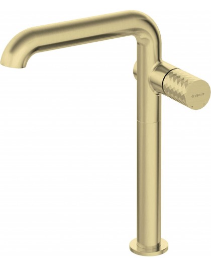 High basin faucet with rectangular spout