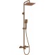 Rain shower with thermostatic bathtub faucet