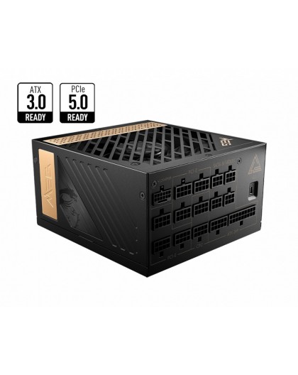 MSI MEG AI1300P PCIE5 power supply unit 1300 W 24-pin ATX ATX Black