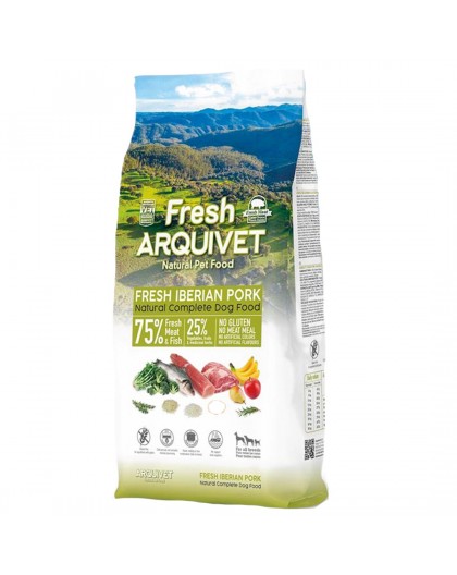 ARQUIVET Fresh Iberian Pork and fish - semi-moist dog food - 10kg