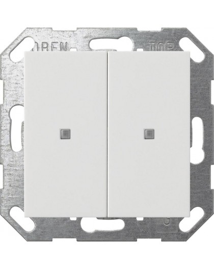 GIRA pushbutton sensor 2x KNX ONE System 55 pure white matt 517327