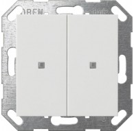 GIRA pushbutton sensor 2x KNX ONE System 55 pure white matt 517327
