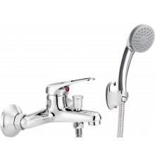 Wall-mounted bathtub mixer with shower set