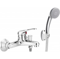 Wall-mounted bathtub mixer with shower set