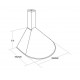 Chimney Kitchen Hood Akpo WK-5 Rondo Turbo 60 Inox