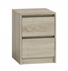 Topeshop K2 SONOMA nightstand/bedside table 2 drawer(s) Oak