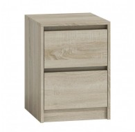 Topeshop K2 SONOMA nightstand/bedside table 2 drawer(s) Oak
