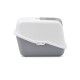 SAVIC Nestor White-Grey - Covered Cat Litter Box - 56x39x38.5 cm - 1 pc
