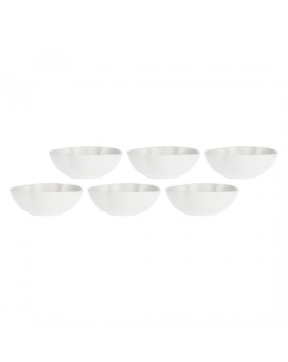 LA PORCELLANA BIANCA VILLADEIFIORI Set of 6 round bowls 15 cm