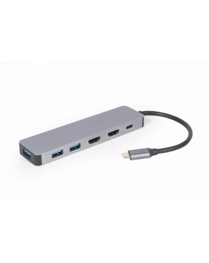 Gembird A-CM-COMBO3-03 USB Type-C 3-in-1 multi-port adapter (Hub + HDMI + PD)