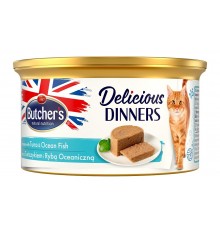 BUTCHER'S CLASSIC DELICIOUS DINNERS Wet cat food Mousse Tuna and marine fish 85 g