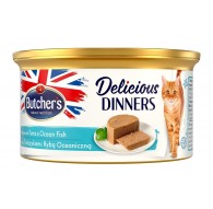 BUTCHER'S CLASSIC DELICIOUS DINNERS Wet cat food Mousse Tuna and marine fish 85 g