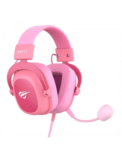 Havit H2002d Headset Wired Head-band Gaming Pink