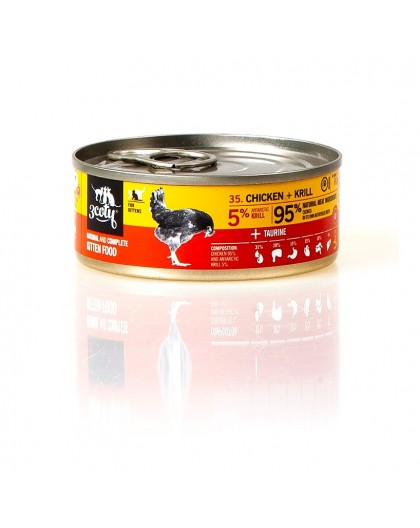 3COTY Chicken with krill For kittens - wet cat food - 80g