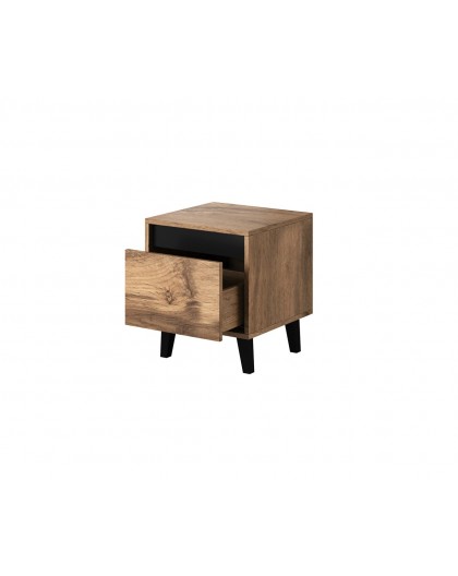 NORD bedside table 2 pcs. 40x38x45 cm oak wotan/anthracite