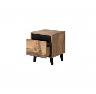 NORD bedside table 2 pcs. 40x38x45 cm oak wotan/anthracite