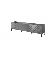 RTV cabinet ABETO 200x42x52 graphite/gloss