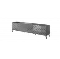 RTV cabinet ABETO 200x42x52 graphite/gloss