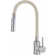 Kitchen faucet with bent spout - 2 types of spray