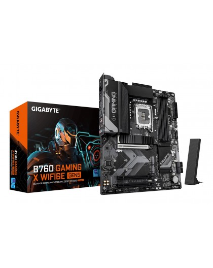 GIGABYTE B760 GAMING X WIFI6E GEN5 Motherboard - Supports 14th Gen. Intel Core CPUs, 8+1+1 phases VRM, up to 5600MHz DDR5, 3xPCI