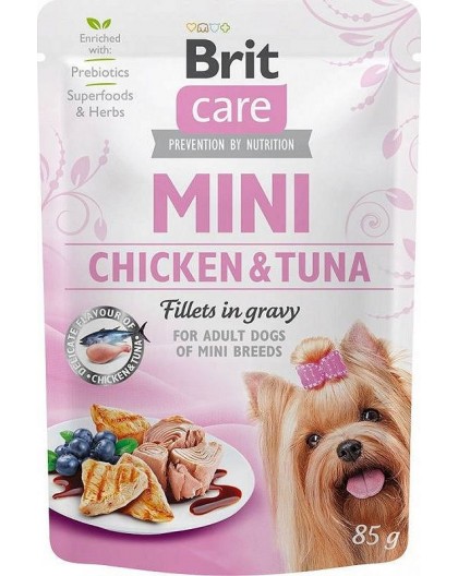 BRIT Care Mini Chicken&Tuna - Wet dog food - 85 g