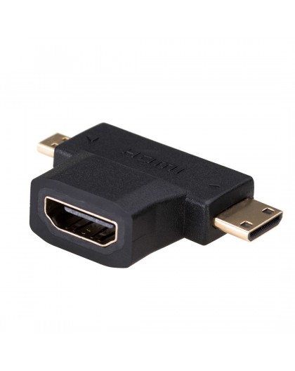 Akyga AK-AD-23 cable gender changer HDMI miniHDMI / microHDMI Black