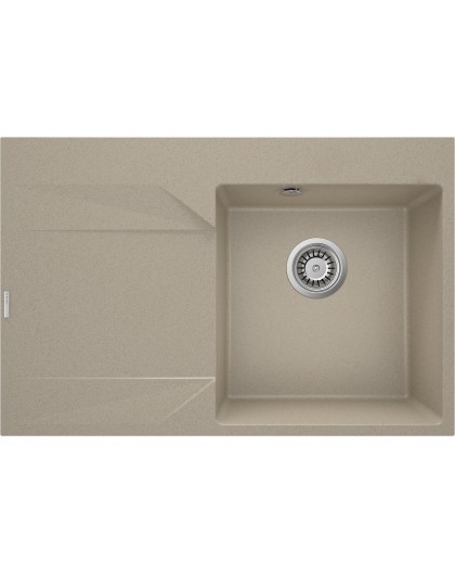 Мраморная раковина 1-чаша с сушителем - левая