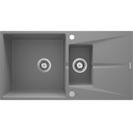 1.5-bowl granite sink with drainer