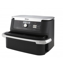 Ninja AF500EU fryer Double 10.4 L Stand-alone 2470 W Hot air fryer Black, Stainless steel