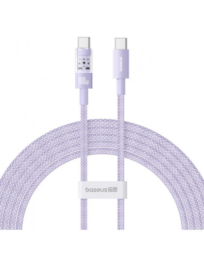 Baseus Gem USB C to USB C fast charging cable 2 m 100 W Purple