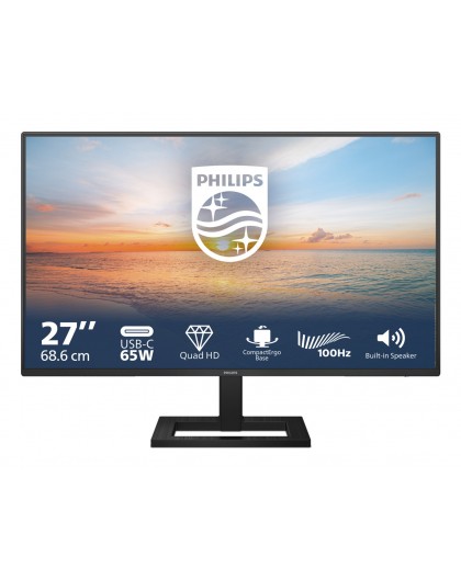 Philips 1000 series 27E1N1600AE/00 computer monitor 68.6 cm (27") 2560 x 1440 pixels Quad HD LCD Black